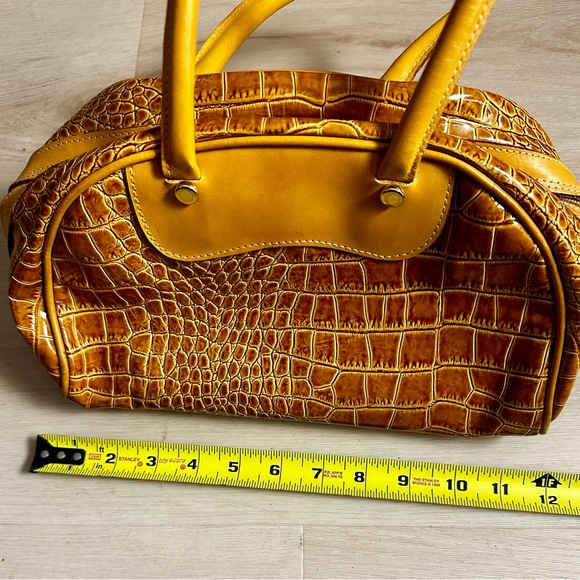 BEVERLY FELDMAN Rare Vintage Y2K Leather Crocodile Print Pocketbook Women’s OS - Picture 12 of 14